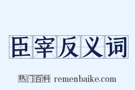 臣宰反义词是什么意思的图片
